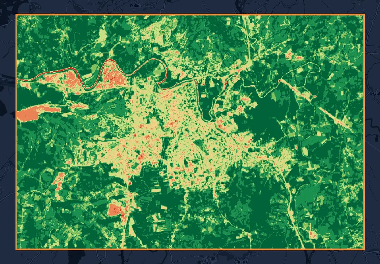 NDVI map of Bartın, May 2024, on an OpenStreetMap base map.